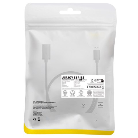 Przedłużacz kabel USB 2.0 0.5m Baseus AirJoy Series - czarny Przedłużacz kabel USB 2.0 0.5m Baseus AirJoy Series - czarny
