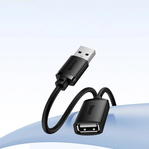 Przedłużacz kabel USB 2.0 0.5m Baseus AirJoy Series - czarny Przedłużacz kabel USB 2.0 0.5m Baseus AirJoy Series - czarny
