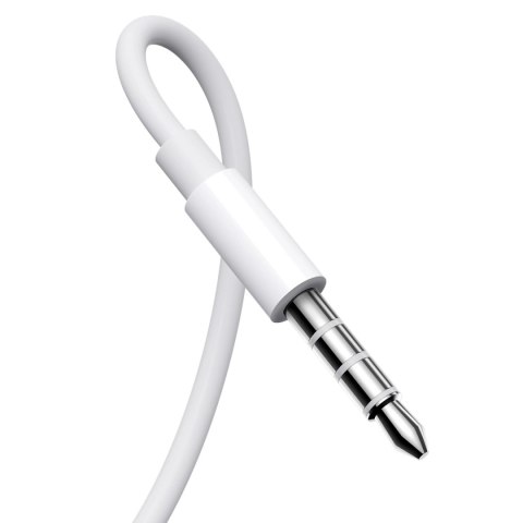 Douszne słuchawki przewodowe mini jack z pilotem sterowania Joyroom JR-EW01 - białe Douszne słuchawki przewodowe mini jack z pilotem sterowania Joyroom JR-EW01 - białe