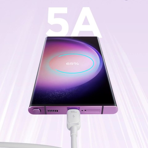 Kabel Joyroom Multi-Color Series A14 USB-C / USB-C 100W 1.2 m - biały Kabel Joyroom Multi-Color Series A14 USB-C / USB-C 100W 1.2 m - biały