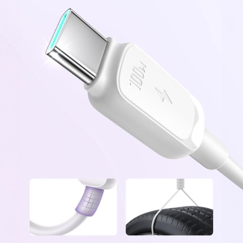 Kabel Joyroom Multi-Color Series A14 USB-C / USB-C 100W 1.2 m - biały Kabel Joyroom Multi-Color Series A14 USB-C / USB-C 100W 1.2 m - biały