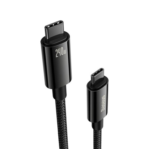 Kabel USB C - USB C 480Mb/s 240W 3m Baseus Tungsten Gold CAWJ040101 - czarny Kabel USB C - USB C 480Mb/s 240W 3m Baseus Tungsten Gold CAWJ040101 - czarny