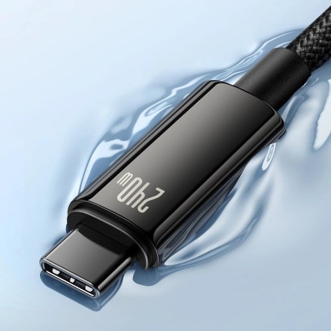 Kabel USB C - USB C 480Mb/s 240W 3m Baseus Tungsten Gold CAWJ040101 - czarny Kabel USB C - USB C 480Mb/s 240W 3m Baseus Tungsten Gold CAWJ040101 - czarny