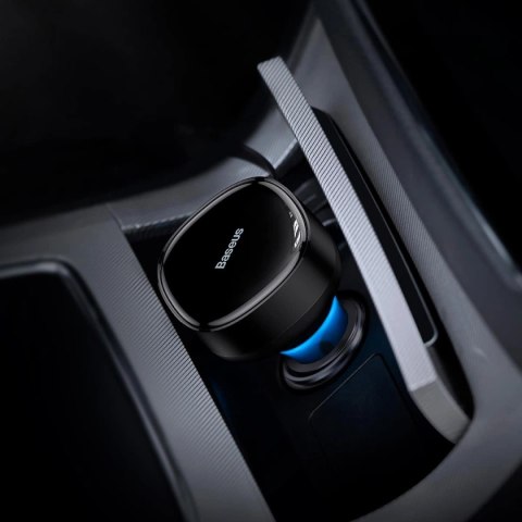 Ładowarka samochodowa 2w1 33W 2x USB C (męskie) Baseus Enjoyment - czarna Ładowarka samochodowa 2w1 33W 2x USB C (męskie) Baseus Enjoyment - czarna