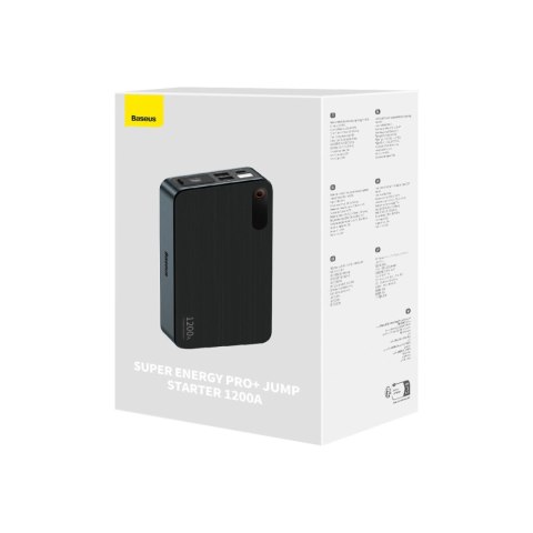 Powerbank Jump Starter do samochodu 1200A Baseus Super Energy Pro+ - czarny Powerbank Jump Starter do samochodu 1200A Baseus Super Energy Pro+ - czarny