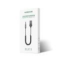 Ugreen odbiornik dźwięku Bluetooth 5.3 kabel USB adapter audio AUX jack czarny (70601 CM309) Ugreen odbiornik dźwięku Bluetooth 5.3 kabel USB adapter audio AUX jack czarny (70601 CM309)