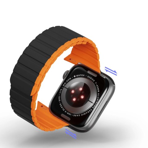 Magnetyczny pasek Apple Watch SE, 9, 8, 7, 6, 5, 4, 3, 2, 1 (41, 40, 38 mm) Dux Ducis Strap (LD Version) - czarno-pomarańczowy Magnetyczny pasek Apple Watch SE, 9, 8, 7, 6, 5, 4, 3, 2, 1 (41, 40, 38 mm) Dux Ducis Strap (LD Version) - czarno-pomarańczowy
