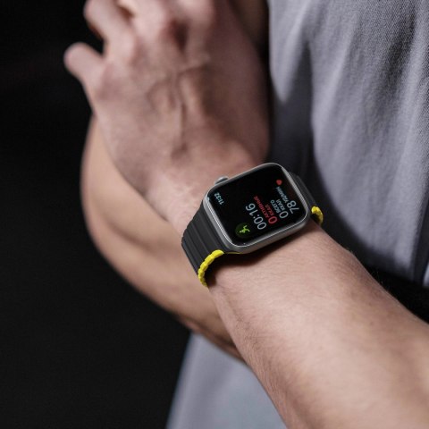 Magnetyczny pasek Apple Watch SE, 9, 8, 7, 6, 5, 4, 3, 2, 1 (41, 40, 38 mm) Dux Ducis Strap (LD Version) - czarno-żółty Magnetyczny pasek Apple Watch SE, 9, 8, 7, 6, 5, 4, 3, 2, 1 (41, 40, 38 mm) Dux Ducis Strap (LD Version) - czarno-żółty