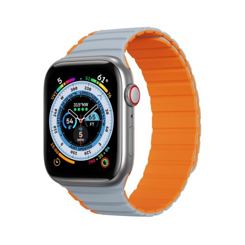 Magnetyczny pasek Apple Watch SE, 9, 8, 7, 6, 5, 4, 3, 2, 1 (41, 40, 38 mm) Dux Ducis Strap (LD Version) - szaro-pomarańczowy Magnetyczny pasek Apple Watch SE, 9, 8, 7, 6, 5, 4, 3, 2, 1 (41, 40, 38 mm) Dux Ducis Strap (LD Version) - szaro-pomarańczowy