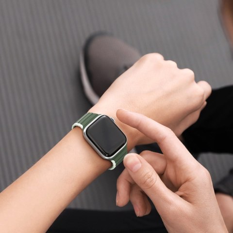 Magnetyczny pasek Apple Watch SE, 9, 8, 7, 6, 5, 4, 3, 2, 1 (41, 40, 38 mm) Dux Ducis Strap (LD Version) - zielony Magnetyczny pasek Apple Watch SE, 9, 8, 7, 6, 5, 4, 3, 2, 1 (41, 40, 38 mm) Dux Ducis Strap (LD Version) - zielony