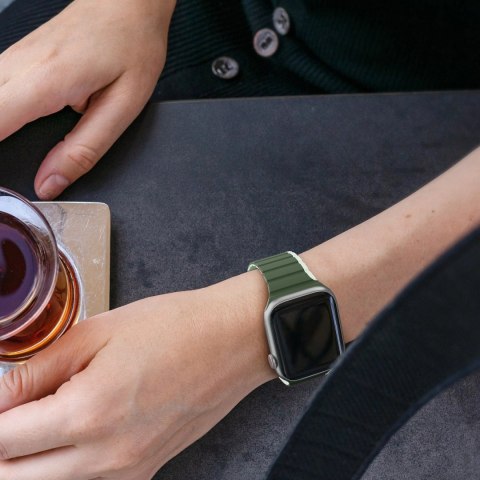 Magnetyczny pasek Apple Watch SE, 9, 8, 7, 6, 5, 4, 3, 2, 1 (41, 40, 38 mm) Dux Ducis Strap (LD Version) - zielony Magnetyczny pasek Apple Watch SE, 9, 8, 7, 6, 5, 4, 3, 2, 1 (41, 40, 38 mm) Dux Ducis Strap (LD Version) - zielony