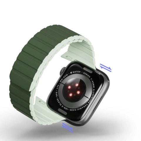 Magnetyczny pasek Apple Watch SE, 9, 8, 7, 6, 5, 4, 3, 2, 1 (41, 40, 38 mm) Dux Ducis Strap (LD Version) - zielony Magnetyczny pasek Apple Watch SE, 9, 8, 7, 6, 5, 4, 3, 2, 1 (41, 40, 38 mm) Dux Ducis Strap (LD Version) - zielony