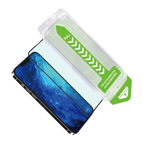 Szkło hartowane 9H z ramką montażową do iPhone 15 Pro Wozinsky Premium Glass - czarne Szkło hartowane 9H z ramką montażową do iPhone 15 Pro Wozinsky Premium Glass - czarne