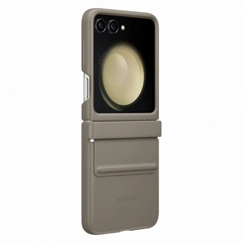 Etui z ekoskóry do Samsung Galaxy Z Flip 5 - brązowe Etui z ekoskóry do Samsung Galaxy Z Flip 5 - brązowe