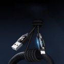 Kabel USB-A - Lightning Wozinsky WUALC1 z wyświetlaczem LED 2.4A 1m - czarny Kabel USB-A - Lightning Wozinsky WUALC1 z wyświetlaczem LED 2.4A 1m - czarny