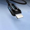 Kabel USB-A - Lightning Wozinsky WUALC1 z wyświetlaczem LED 2.4A 1m - czarny Kabel USB-A - Lightning Wozinsky WUALC1 z wyświetlaczem LED 2.4A 1m - czarny