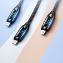 Kabel USB-A - Lightning Wozinsky WUALC1 z wyświetlaczem LED 2.4A 1m - czarny Kabel USB-A - Lightning Wozinsky WUALC1 z wyświetlaczem LED 2.4A 1m - czarny