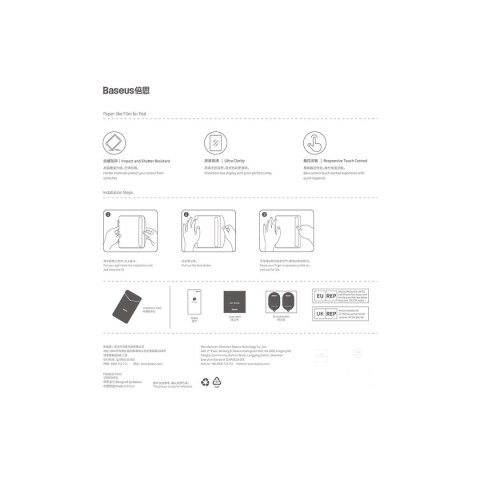 Szkło hartowane Baseus Crystal do iPad 10.2'' (2019/2020/2021) / iPad Air 3 10.5'' + zestaw montażowy - przezroczyste Szkło hartowane Baseus Crystal do iPad 10.2'' (2019/2020/2021) / iPad Air 3 10.5'' + zestaw montażowy - przezroczyste