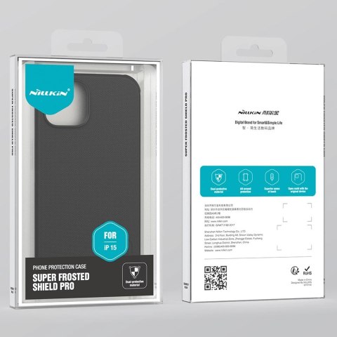 Wzmocnione etui do iPhone 15 Plus Nillkin Super Frosted Shield Pro - czarne Wzmocnione etui do iPhone 15 Plus Nillkin Super Frosted Shield Pro - czarne