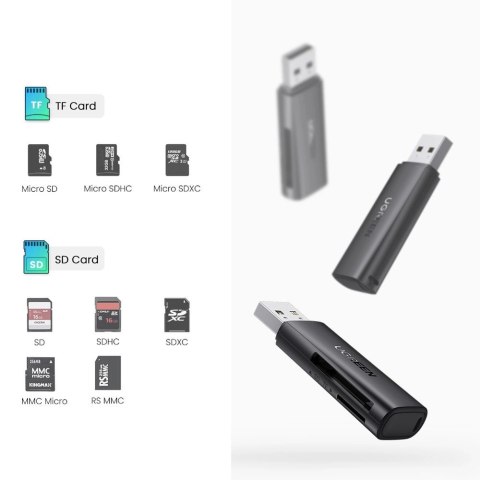 Czytnik kart SD/TF Ugreen CM264 USB 3.0 - czarny Czytnik kart SD/TF Ugreen CM264 USB 3.0 - czarny
