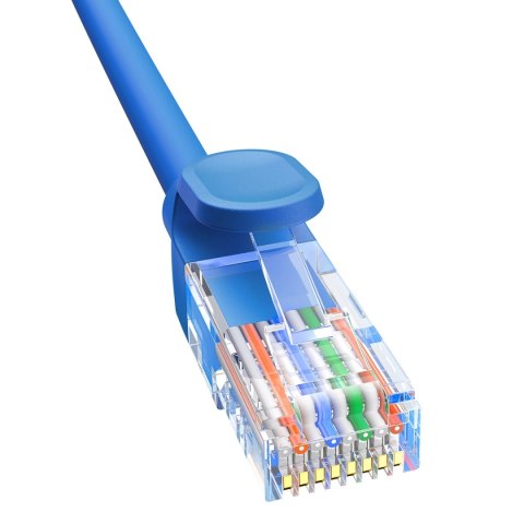 Kabel Ethernet Baseus High Speed Cat 6 RJ-45 1000Mb/s 0.5m okrągły - niebieski Kabel Ethernet Baseus High Speed Cat 6 RJ-45 1000Mb/s 0.5m okrągły - niebieski