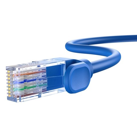 Kabel Ethernet Baseus High Speed Cat 6 RJ-45 1000Mb/s 0.5m okrągły - niebieski Kabel Ethernet Baseus High Speed Cat 6 RJ-45 1000Mb/s 0.5m okrągły - niebieski