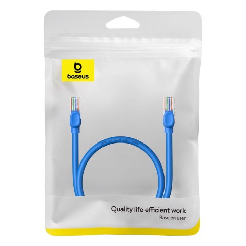 Kabel Ethernet Baseus High Speed Cat 6 RJ-45 1000Mb/s 0.5m okrągły - niebieski Kabel Ethernet Baseus High Speed Cat 6 RJ-45 1000Mb/s 0.5m okrągły - niebieski