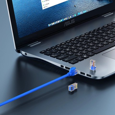 Kabel Ethernet Baseus High Speed Cat 6 RJ-45 1000Mb/s 0.5m okrągły - niebieski Kabel Ethernet Baseus High Speed Cat 6 RJ-45 1000Mb/s 0.5m okrągły - niebieski