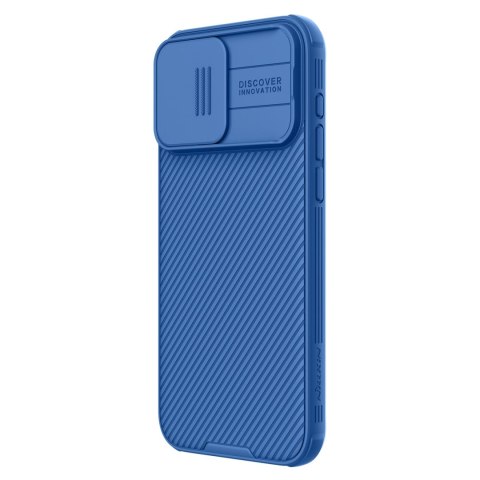Pancerne etui Nillkin CamShield Pro Magnetic Case do iPhone 15 Pro Max z osłoną na aparat - niebieskie Pancerne etui Nillkin CamShield Pro Magnetic Case do iPhone 15 Pro Max z osłoną na aparat - niebieskie