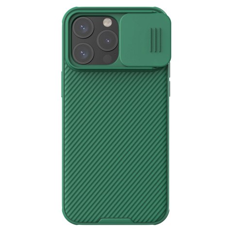 Pancerne etui Nillkin CamShield Pro Magnetic Case do iPhone 15 Pro Max z osłoną na aparat - zielone Pancerne etui Nillkin CamShield Pro Magnetic Case do iPhone 15 Pro Max z osłoną na aparat - zielone