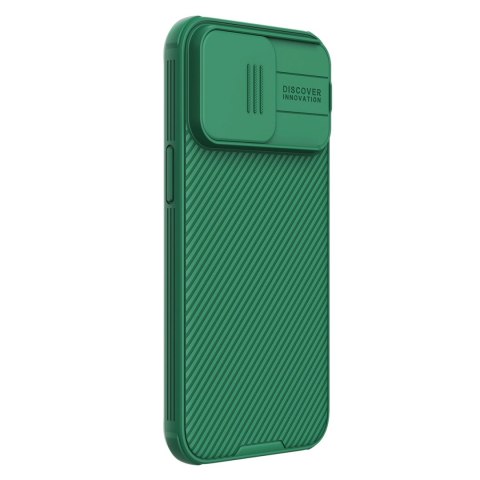 Pancerne etui Nillkin CamShield Pro Magnetic Case do iPhone 15 Pro Max z osłoną na aparat - zielone Pancerne etui Nillkin CamShield Pro Magnetic Case do iPhone 15 Pro Max z osłoną na aparat - zielone