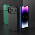 Pancerne etui Nillkin CamShield Pro Magnetic Case do iPhone 15 Pro Max z osłoną na aparat - zielone Pancerne etui Nillkin CamShield Pro Magnetic Case do iPhone 15 Pro Max z osłoną na aparat - zielone