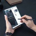 Skórzane etui z klapką i osłoną aparatu do Samsung Galaxy Z Fold 5 Nillkin Qin Leather Pro - czarne Skórzane etui z klapką i osłoną aparatu do Samsung Galaxy Z Fold 5 Nillkin Qin Leather Pro - czarne