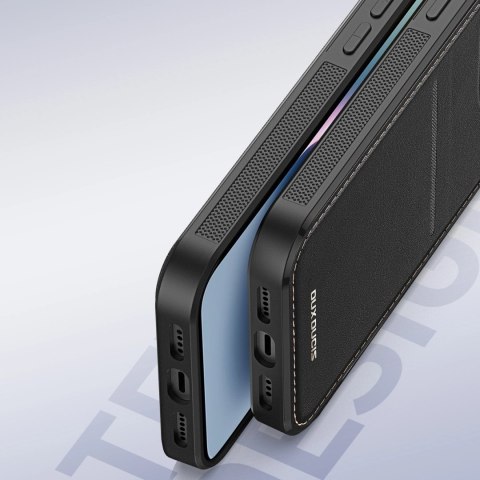 Etui portfel Dux Ducis Rafi Mag z podstawką 3w1 do iPhone 15 Plus z MagSafe i blokadą RFID - czarne Etui portfel Dux Ducis Rafi Mag z podstawką 3w1 do iPhone 15 Plus z MagSafe i blokadą RFID - czarne