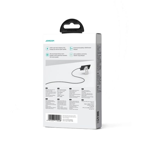 Kabel Joyroom Multi-Color Series S-A34 USB-A / USB-C 100W 1m - czarny Kabel Joyroom Multi-Color Series S-A34 USB-A / USB-C 100W 1m - czarny