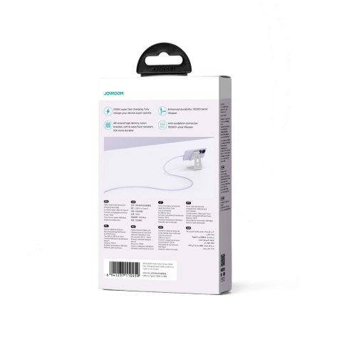 Kabel Joyroom Multi-Color Series S-A34 USB-A / USB-C 100W 1m - fioletowy Kabel Joyroom Multi-Color Series S-A34 USB-A / USB-C 100W 1m - fioletowy