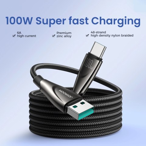 Kabel Joyroom Pioneer Series SA31-AC6 USB-A / USB-C 100W 1.2m - czarny Kabel Joyroom Pioneer Series SA31-AC6 USB-A / USB-C 100W 1.2m - czarny