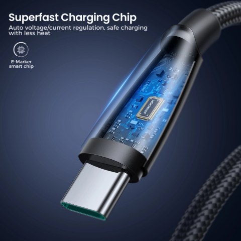 Kabel Joyroom Pioneer Series SA31-AC6 USB-A / USB-C 100W 1.2m - czarny Kabel Joyroom Pioneer Series SA31-AC6 USB-A / USB-C 100W 1.2m - czarny