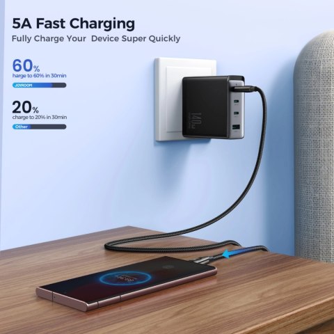 Kabel Joyroom Pioneer Series SA31-CC5 USB-C / USB-C 240W 1.2m - czarny Kabel Joyroom Pioneer Series SA31-CC5 USB-C / USB-C 240W 1.2m - czarny