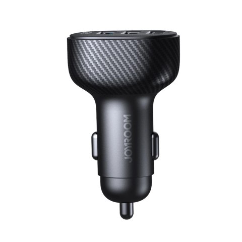 Ładowarka samochodowa Joyroom JR-CCD03 3.4A z wyświetlaczem 3x USB-A - czarna Ładowarka samochodowa Joyroom JR-CCD03 3.4A z wyświetlaczem 3x USB-A - czarna