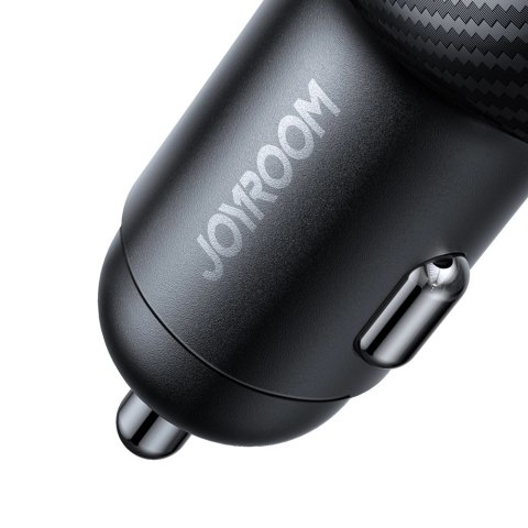 Ładowarka samochodowa Joyroom JR-CCD04 30W 2x USB-C USB-A z wyświetlaczem - czarna Ładowarka samochodowa Joyroom JR-CCD04 30W 2x USB-C USB-A z wyświetlaczem - czarna
