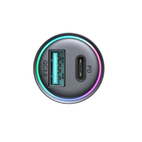 Mini ładowarka Joyroom JR-CCN04 60W USB-A USB-C - czarna Mini ładowarka Joyroom JR-CCN04 60W USB-A USB-C - czarna