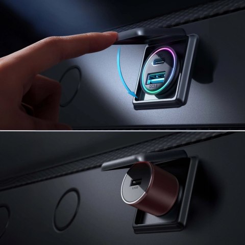 Mini ładowarka Joyroom JR-CCN04 60W USB-A USB-C - czarna Mini ładowarka Joyroom JR-CCN04 60W USB-A USB-C - czarna