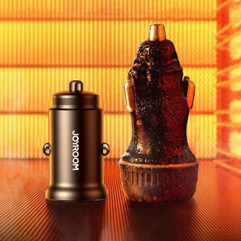 Mini ładowarka samochodowa Joyroom JR-CCN06 30W 2x USB-C metalowa - czarna Mini ładowarka samochodowa Joyroom JR-CCN06 30W 2x USB-C metalowa - czarna