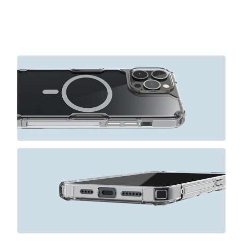 Pancerne etui z MagSafe Nillkin Nature Pro Magnetic do iPhone 15 Pro - białe Pancerne etui z MagSafe Nillkin Nature Pro Magnetic do iPhone 15 Pro - białe