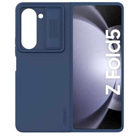 Silikonowe etui Nillkin CamShield Silky Silicone Case do Samsung Galaxy Z Fold 5 z osłoną na aparat - ciemnoniebieskie Silikonowe etui Nillkin CamShield Silky Silicone Case do Samsung Galaxy Z Fold 5 z osłoną na aparat - ciemnoniebieskie