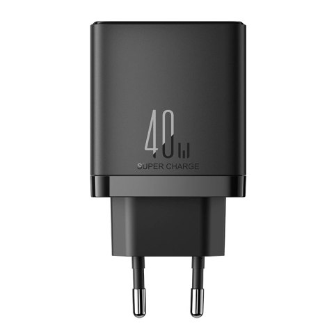Szybka ładowarka Joyroom JR-TCF09 2x USB-C 40W - czarna Szybka ładowarka Joyroom JR-TCF09 2x USB-C 40W - czarna