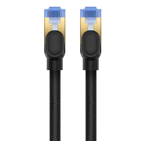 Baseus szybki kabel internetowy RJ45 cat.7 10Gbps 1m pleciony czarny Baseus szybki kabel internetowy RJ45 cat.7 10Gbps 1m pleciony czarny