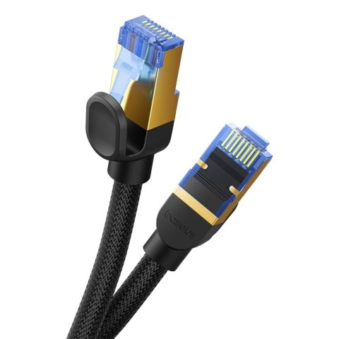 Baseus szybki kabel internetowy RJ45 cat.7 10Gbps 1m pleciony czarny Baseus szybki kabel internetowy RJ45 cat.7 10Gbps 1m pleciony czarny