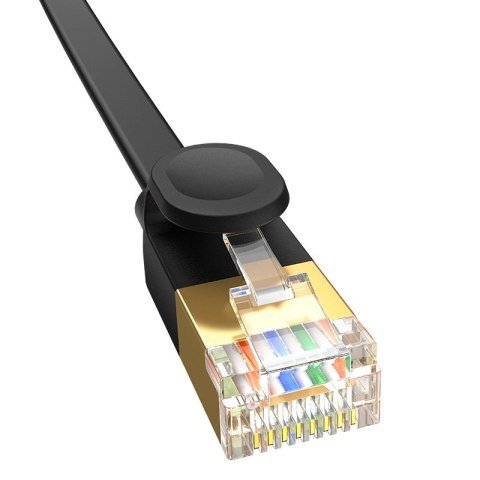 Baseus szybki kabel sieciowy RJ45 cat. 7 10Gbps 2m płaski czarny Baseus szybki kabel sieciowy RJ45 cat. 7 10Gbps 2m płaski czarny
